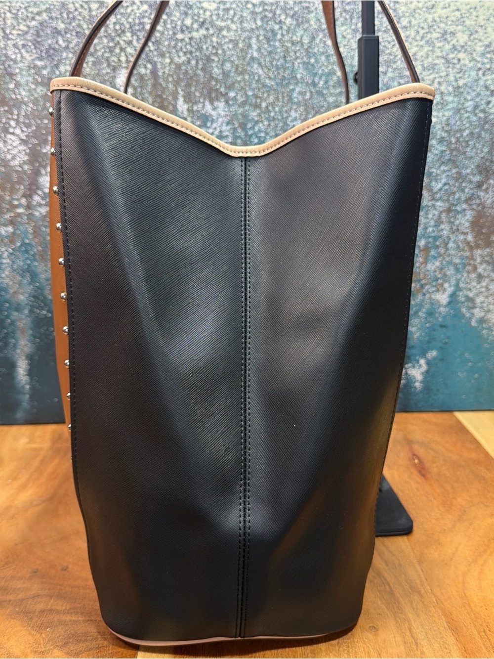 Coach 2014 Old Money Metro Studded Leather Tote Brown/Black (EUC) - Picture 8 of 16